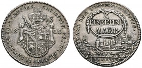 Altdeutsche Münzen und Medaillen 
 Bamberg, Bistum 
 Christoph Franz von Buseck 1795-1802 
 Konventionstaler 1800. Mit Stadtansicht. Krug 437, Hell...