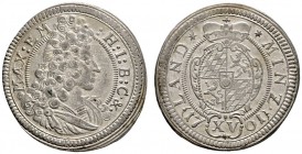 Altdeutsche Münzen und Medaillen 
 Bayern 
 Maximilan II. Emanuel 1679-1726 
 15 Kreuzer 1701. Landmünze. Hahn 192, Witt. 1677 Anm. -Walzenprägung-...