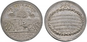 Altdeutsche Münzen und Medaillen 
 Bayern 
 Maximilian III. Joseph 1745-1777 
 Silbermedaille 1745 von P.P. Werner, auf den Frieden zu Füssen zwisc...