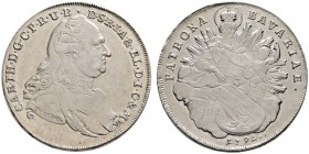 Altdeutsche Münzen und Medaillen 
 Bayern 
 Karl Theodor 1777-1799 
 Madonnentaler 1792 -München-. Hahn 346, Witt. 2365 Anm., Dav. 1965.
 Revers j...