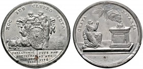 Altdeutsche Münzen und Medaillen 
 Bayern 
 Karl Theodor 1777-1799 
 Zinnmedaille mit Kupferstift 1786 von J.Chr. Reich, auf die Geburt des Kronpri...