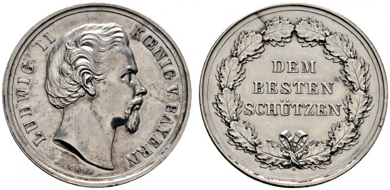 Altdeutsche Münzen und Medaillen 
 Bayern 
 Ludwig II. 1864-1886 
 Silberne S...