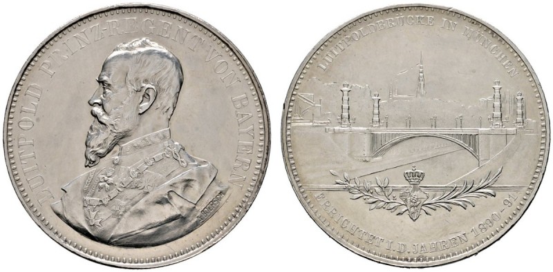 Altdeutsche Münzen und Medaillen 
 Bayern 
 Luitpold, Prinzregent 1911 
 Silb...
