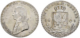 Altdeutsche Münzen und Medaillen 
 Brandenburg-Preußen 
 Friedrich Wilhelm III. 1797-1840 
 1/3 Taler 1801 -Berlin-. AKS 20, J. 28. Olding 107
 se...