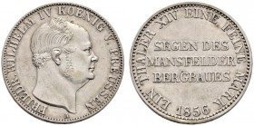 Altdeutsche Münzen und Medaillen 
 Brandenburg-Preußen 
 Friedrich Wilhelm IV. 1840-1861 
 Ausbeutetaler 1856 A. AKS 77, J. 81, Thun 261, Kahnt 378...