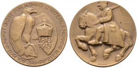 Altdeutsche Münzen und Medaillen 
 Brandenburg-Preußen 
 Wilhelm II. 1888-1918 
 Bronzemedaille 1913 von A. Thiele, auf die 100-Jahrfeier der Völke...