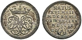 Altdeutsche Münzen und Medaillen 
 Braunschweig-Wolfenbüttel 
 Rudolf August 1666-1685 
 2 Pfennig 1673 -Braunschweig-. Auf seinen Tod. Welter 1873...