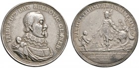 Altdeutsche Münzen und Medaillen 
 Braunschweig-Lüneburg-Celle 
 Friedrich 1636-1648 
 Silbermedaille 1648 von J. Blum, auf seinen 74. Geburtstag u...