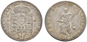Altdeutsche Münzen und Medaillen 
 Braunschweig-Calenberg-Hannover 
 Georg Ludwig 1698-1714 
 1/3 Ausbeutetaler 1706 -Clausthal-. St. Andreas. Fein...