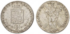 Altdeutsche Münzen und Medaillen 
 Braunschweig-Calenberg-Hannover 
 Georg III. 1760-1820 
 1/6 Ausbeutetaler 1786 -Clausthal-. St. Andreas. Welter...