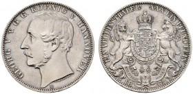 Altdeutsche Münzen und Medaillen 
 Braunschweig-Calenberg-Hannover 
 Georg V. 1851-1866 
 Vereinstaler 1864 B. AKS 144, J. 96, Thun 174, Kahnt 239....