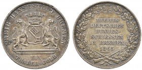 Altdeutsche Münzen und Medaillen 
 Bremen, Stadt 
 Taler 1865 B. Zweites Deutsches Bundesschießen. AKS 16, J. 27, Thun 126, Kahnt 163.
 feine Patin...