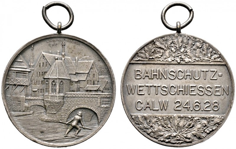 Altdeutsche Münzen und Medaillen 
 Calw, Stadt 
 Tragbare, versilberte Bronzem...