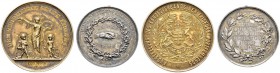 Altdeutsche Münzen und Medaillen 
 Esslingen, Stadt 
 Lot (2 Stücke): Vergoldete, silberne Prämienmedaille o.J. (1910) von O. Beh, der Ausstellung d...