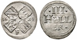 Altdeutsche Münzen und Medaillen 
 Fränkischer Kreis 
 3 Heller 1624 -Fürth-. Münzmeister Conrad Stutz. Krug 1, Heller 127, Hackl 48.
 sehr schön...