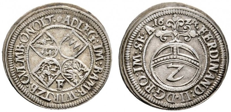 Altdeutsche Münzen und Medaillen 
 Fränkischer Kreis 
 Halbbatzen 1624 -Fürth-...