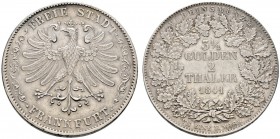 Altdeutsche Münzen und Medaillen 
 Frankfurt, Stadt 
 Doppelter Vereinstaler 1841. AKS 2, J. 23, Thun 131, Kahnt 182.
 leichte Kratzer, sehr schön-...