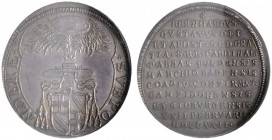 Altdeutsche Münzen und Medaillen 
 Fulda, Abtei 
 Bernhard Gustav von Baden-Durlach 1671-1677. Taler 1672. Auf seine Wahl zum Abt von Fulda. Wappen ...