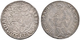 Altdeutsche Münzen und Medaillen 
 Halberstadt-Bistum 
 Kardinal Albrecht von Brandenburg 1513-1545. Taler 1540. Unter Kardinalshut und Lilienkreuz ...