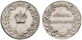 Altdeutsche Münzen und Medaillen 
 Hannover, Stadt 
 Versilberte Messingmarke o.J. (um 1900) unsigniert, des Königlichen Hoftheaters. Königskrone im...