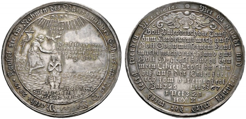 Altdeutsche Münzen und Medaillen 
 Harz 
 Tauftaler 1715 -Zellerfeld-. Mmz. HH...