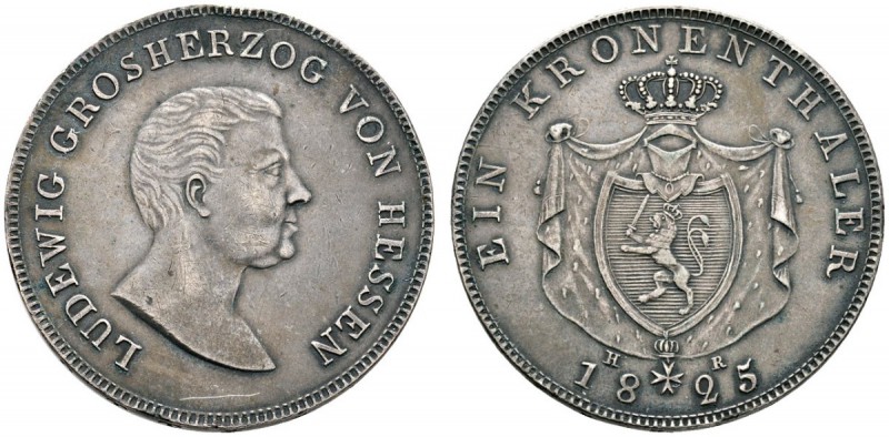 Altdeutsche Münzen und Medaillen 
 Hessen-Darmstadt 
 Ludwig I. 1806-1830 
 K...