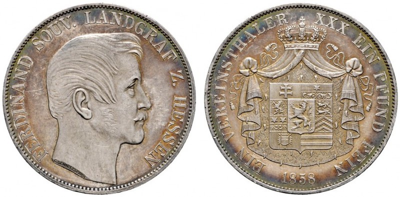 Altdeutsche Münzen und Medaillen 
 Hessen-Homburg 
 Ferdinand 1848-1866. Verei...