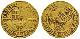 Altdeutsche Münzen und Medaillen 
 Köln, Erzbistum 
 Dietrich von Mörs 1414-1463. Goldgulden 1438 -Riehl-. Quadrierter Wappenschild auf Langkreuz / ...