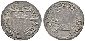 Altdeutsche Münzen und Medaillen 
 Mecklenburg 
 Magnus und Balthasar 1477-1503 
 Doppelschilling o.J. -Güstrow-. Mit Ringel zwischen den Wappen­sc...