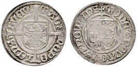 Altdeutsche Münzen und Medaillen 
 Mecklenburg 
 Magnus und Balthasar 1477-1503 
 Schilling o.J. -Güstrow-. Kunzel 10 F/g.
 sehr schön-vorzüglich...