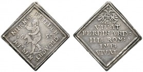 Altdeutsche Münzen und Medaillen 
 Nürnberg, Stadt 
 Silberabschlag von der Dukatenklippe, sogen. Steckenreiterklippe 1650 von G.F. Nürnberger (unsi...