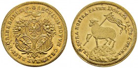 Altdeutsche Münzen und Medaillen 
 Nürnberg, Stadt 
 Doppelter Lammdukat 1700. Stempel von G.F. Nürnberger. Ein drittes Exemplar. Ke. 51, Slg. Erl. ...