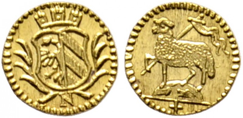 Altdeutsche Münzen und Medaillen 
 Nürnberg, Stadt 
 1/16 Lammdukat o.J. (1700...
