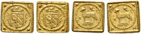 Altdeutsche Münzen und Medaillen 
 Nürnberg, Stadt 
 Lot (2 Stücke): 1/16 Lammdukatenklippen o.J. (1700). Ke. 102, Slg. Erl. 612, Fr. 1896. Je 0,22 ...