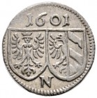 Altdeutsche Münzen und Medaillen 
 Nürnberg, Stadt 
 Einseitiger Pfennig 1601. Ke. 183, Slg. Erl. -.
 selten in dieser Erhaltung, prägefrisches Pra...