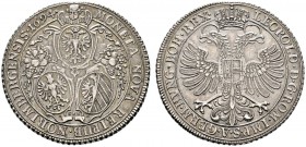 Altdeutsche Münzen und Medaillen 
 Nürnberg, Stadt 
 Taler 1694. Die drei Stadtwappen in verzierten Kartuschen, darüber geflügelter Engelskopf und a...