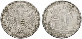 Altdeutsche Münzen und Medaillen 
 Nürnberg, Stadt 
 Konventionstaler 1765. Stempel von Loos. Auf den Frieden von Hubertusburg. Mit Titulatur Kaiser...