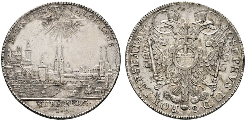 Altdeutsche Münzen und Medaillen 
 Nürnberg, Stadt 
 Konventionstaler 1768. Äh...
