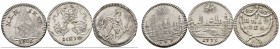 Altdeutsche Münzen und Medaillen 
 Nürnberg, Stadt 
 Lot (3 Stücke): Kreuzer 1773 und 1806 mit Stadtansicht sowie 1797 mit nach rechts sitzender Nor...