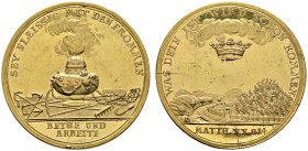 Altdeutsche Münzen und Medaillen 
 Nürnberg, Stadt 
 Goldmedaille im Gewicht zu 6 Dukaten o.J. (um 1700) unsigniert, auf den Fleiß. Räuchergefäß inm...