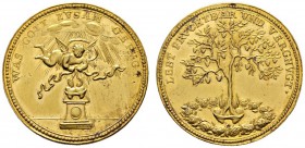 Altdeutsche Münzen und Medaillen 
 Nürnberg, Stadt 
 Goldmedaille im Gewicht eines Doppeldukaten o.J. (um 1700) unsigniert, auf die Liebe und Ehe. A...