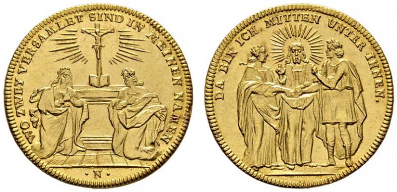 Altdeutsche Münzen und Medaillen 
 Nürnberg, Stadt 
 Goldmedaille im Dukatenge...
