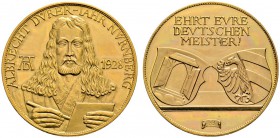 Altdeutsche Münzen und Medaillen 
 Nürnberg, Stadt 
 Goldmedaille 1928 von J. Bernhart, auf den 400. Todestag von Albrecht Dürer. Dessen Brustbild v...