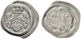 Altdeutsche Münzen und Medaillen 
 Passau, Bistum 
 Ulrich von Andechs bis Gebhard von Plain 1215-1221-1232 
 Pfennig um 1215/30. Bischofskopf im B...