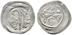 Altdeutsche Münzen und Medaillen 
 Passau, Bistum 
 Gebhard von Plain bis Rudiger von Bergheim 1222-1232-1250 
 Pfennig ca. 1220-1240. Ein zweites ...