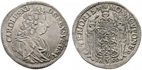 Altdeutsche Münzen und Medaillen 
 Pommern-unter schwedischer Besetzung 
 Karl XI. 1660-1697. Gulden zu 2/3 Taler 1690. AAJ 114b, Dav. 767.
 sehr s...