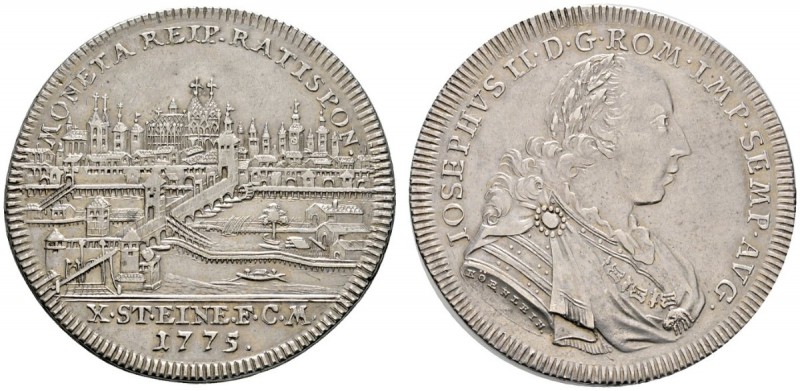 Altdeutsche Münzen und Medaillen 
 Regensburg, Stadt 
 Konventionstaler 1775. ...