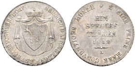 Altdeutsche Münzen und Medaillen 
 Reuß-jüngere Linie zu Ebersdorf 
 Heinrich LI. 1779-1822. Konventionstaler 1812 -Saalfeld-. AKS 48, J. 98, Thun 2...