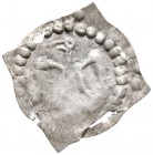 Altdeutsche Münzen und Medaillen 
 Rottweil, königliche Münzstätte 
 Vierzipfeliger Pfennig um 1160/80. Adler mit linksgerichteten Kopf in einem mit...