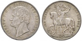 Altdeutsche Münzen und Medaillen 
 Sachsen-Albertinische Linie 
 Johann 1854-1873 
 Siegestaler 1871 B. AKS 159, J. 132, Thun 351, Kahnt 473.
 fei...